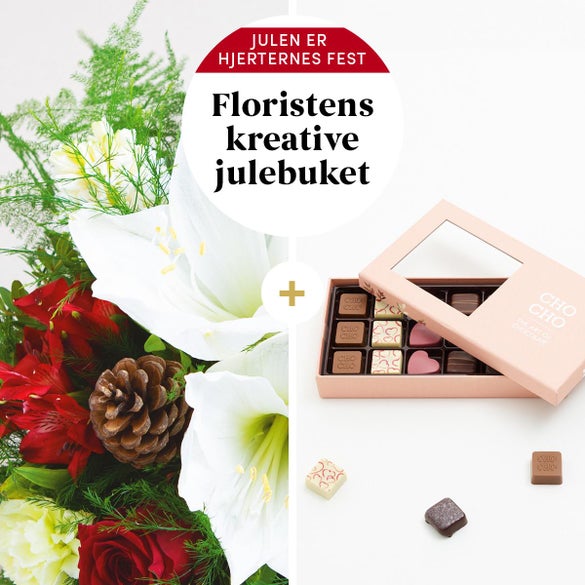 Floristens kreative julebuket med CHO CHO (18 stk.)